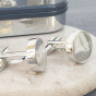 personalised chunky round cufflinks