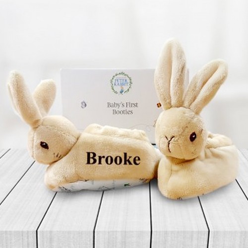 Personalised Peter Rabbit Baby Booties